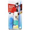TrAdE Shop Traesio Trade Shop - Set Spazzolino Lungo Doppio + Dentifricio + 2 Testine Dito per Cane Animali