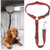 DOETYD Cintura di sicurezza per auto per cani, imbracatura regolabile per cuscino per animali domestici, guinzaglio imbottito per cani, guinzaglio elastico in nylon resistente, guinzaglio di sicurezza