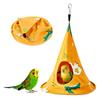 runyuanshuo Nido per Canarini, Nido per Cocorite, Posatoio per Pappagalli, Nido per Pappagalli, Tenda Sospesa in Cotone per Uccelli Piccoli e Medi 15x22cm Giallo