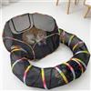 FARYODI Tunnel per gatti 2 in 1 e recinto, box pieghevole per animali domestici | Recinto per esterni, traspirante, impermeabile, portatile, per gatti, conigli, furetti, cuccioli, per giardino, balcone