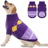 Queenmore Maglioncino Cane Collo Alto Intarsio A Rombi Vestibilità Comoda | Cappotto Cane Per Le Corse All'Aperto Giochi Al Parco, Per Labrador, Golden Retriever, Pastore Tedesco, Boxer E Dobermann