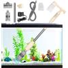 RUYICZB Sifone Acquario Elettrico, Pompa Pulizia Acquario Filtro, Kit Pulizia Acquario con Asta di Prolunga, Aspirapolvere Acquari per Il Cambio dell'Acqua, La Pulizia E La Filtrazione