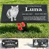 longnili Lapide commemorativa in Granito Nero Foto, Robusta lapide da Giardino per Cani e Gatti.