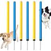 Yidueace Pali Da Slalom Per Agility Dog Kit di Pratica con Pali da Slalom Regolabili | Percorso a Ostacoli per Cani Esterno Giardino Cortile Prato Balcone Terrazza Recinto Cane Cucciolo