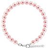 Suiecuor Collana di perline per cani carino collare per gatti alla moda elegante regolabile collare di perline accessori gioielli per gatti e cani rosa S