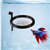 BOXOB Anello Magnetico per Pesci, Alimentatore Galleggiante (Nero) | Dispositivo Galleggiante Magnetico PEGT Adatta Automaticamente Livello Dell'Acqua Mantiene Cibo Betta Pesce Guppy e Tartaruga