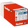 Fischer Viti per Legno e Costruzioni PowerFull II CHTF 6,0x140, Filetto Totale, Testa Cilindrica, Impronta Torx, Zincata Bianca, 100 Pz, 562956
