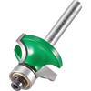 Trend fresa per arrotondare guidata raggio 7,9 mm gambo 1/4 carburo | Inserti in carburo di tungsteno TCT, con più cuscinetti, lunghezza taglio 12,7 mm, gambo 1/4 (C077X1/4TC)