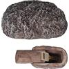 Memeyou Nascondere una chiave all'aperto impermeabile Key Hiders Cassetta di sicurezza per esterni Yard Garden Statue Ornamento Indoor Fake Rock Stone Decorative Large Size Design House Spare Holder