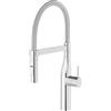 Roca A5A8A4DC00 Miscelatore da cucina, collezione Glera Pro, beccuccio curvo a molla ed estraibile, cromato