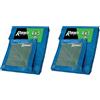 Ribimex Telo di Protezione Leggero Impermeabile 4x5 m in Polietilene, Occhielli in Alluminio, Resistente agli Agenti Atmosferici, Ideale per Uso Domestico e Campeggio - PRB06504X05 (Confezione da 2)