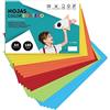 m-office Cartone colorato formato A4 colori assortiti intensi, fogli colorati da 180 g per artigianato, stampa di documenti e disegni creativi, fogli di colori A4 (x10 assortimento intenso)