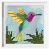 Trimits Kit per ricamo a mezzo punto/arazzo - Motivo colibrì su tela stampata a 6 punti (20,5 x 22,9 cm) con filati, ago e istruzioni - Un'ottima introduzione all'arte dell'arazzo.