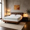 Novilla Topper in Microfibra Bianco, 160 x 190 cm, spessore 5 cm, Morbido | Effetto nuvola, imbottitura traspirante, tasca profonda elastica, trapuntatura a rombi, bordino verde, lavabile in lavatrice