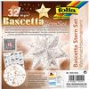 Folia 410/1515 - Set bricolage Bascetta Stella Ornamento Natale, bianco/rame., 20 cm