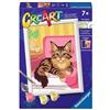 Ravensburger - CreArt: Gattino Maine Coon, Dipingere con i Numeri per Bambini 7+ Anni, Kit Pittura con Pennello e Colori Inclusi, 19 x 14 cm, Idee Regalo per Bambini 7 Anni