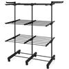 KITCHEN MOVE Essiccatore stendibiancheria allungabile multifunzione 38M EXTRA PLUS BLACK con 3 livelli, nero