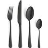 Amefa Austin - Set di posate da 24 pezzi, colore: nero opaco