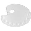 KREUL Générique - Tavolozza in plastica per pittura acrilica e acquerello, forma ovale, con 9 fori, 29 x 22 cm, colore: Bianco