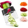 JATA HOGAR HMAQ4508 - Tagliaverdure a spirale per verdure, grattugia per verdure. Spaghetti Zucchine macchina manuale. 4 lame in acciaio inox. Diversi tagli. Pasta vegetale