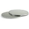 Silikomart | Sottotorta Rotondo in Cartone Rigido Rivestito, Colore Silver, Misure Ø200 mm