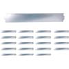 Relaxdays Bordura Prato, Set 20, HxB:15x100 cm, Acciaio zincato, Flessibile per aiuole & Prato, Argento