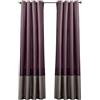 Lush Decor Prima 16T004284 - Set di tende per finestra, per soggiorno, sala da pranzo, camera da letto, 132 x 241 cm, grigio/viola