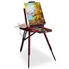 Relaxdays Cavalletto Pittura, Set 35 Accessori, Pennelli, Tavolozza, Tela, Colori Olio, Acrilici, Acquerelli, Marrone