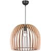 RL LIVE YOUR LIGHT Reality Wood Lampada a Sospensione, Cupola Listelli, Diametro 50 cm, E27, 0 watts, Legno