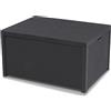 Keter Allibert 220002 Monaco - Tavolino Lounge/cassapanca per Cuscini, in plastica, Simil-Vimini, Colore: Grigio