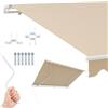 RELAX4LIFE Tenda da Sole per Esterno Avvolgibile 3,60x3M,Grigio | con Regolazione Angolare 40°-100°, Manovella, Telaio in Metallo e Bordo Ondulato per Casa e Negozio