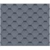TIMBELA Set di tegole bituminose Hexagonal Rock H343GREY, copertura bituminosa di colore grigio Timbela M343 per casetta da giardino