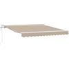 KGFHERENB Tenda da sole elettrica beige, 300 x 250 cm, con telecomando e manovella, tenda da sole con braccio articolato, in poliestere, per terrazza, balcone, giardino, montaggio a parete