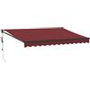 KGFHERENB Tenda da sole automatica, 350 x 250 cm, con braccio articolato, con telecomando e manovella, protezione solare elettrica in alluminio, per terrazza, balcone e giardino, bordeaux