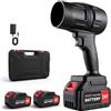 Ykall Soffiatore Foglie Senza Fil 21V 130MPH 550W 0,8kg 2x4,0Ah Turbo Brushless | 250.000 tr/min, Autonomia 30min + Ricarica Rapida. Impugnatura Ergonomica. per Foglie, Neve, Asciugatura Auto, Campeggio