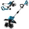FormiPow Motozappa Elettrica compatibile con Makita da 18V batteria (senza batteria), Coltivatore da giardino Senza fili, Larghezza di Lavoro 22 cm, Profondità 17 cm, design pieghevole, Motozappa per terreni