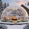 Yorkgargen 3.6 x 2.2m serra da giardino Igloo, cupola da giardino, in TPU, per 4-8 per, tenda a bolle da giardino con 2 catene luminose, tenda a cupola trasparente per cortile, feste, Natale