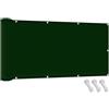 Bubmari Telo Ombreggiante Balcone Impermeabile | Tenda parasole per esterno, Protezione raggi UV, Oxford con rivestimento PU, Occhielli in metallo(Dark Green,35x150cm)