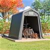 Aislinglen Garage per bicicletta, tenda da magazzino, resistente alle intemperie, con finestra e porta, capanno per attrezzi, 245 x 183 x 217 cm, resistente ai raggi UV, tenda da garage resistente all'inverno