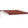 KGFHERENB Tenda da sole arancione, 300 x 250 cm, estensibile, con braccio articolato, con telecomando e manovella, montaggio a parete, per terrazza, balcone, giardino, telaio in acciaio e alluminio