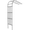 Dokiiovo Arco per rose semicircolare in metallo zincato, nero, 220 x 50 x 260 cm | Arco da giardino per piante rampicanti, traliccio per rose e altre piante rampicanti, tubi da 19 mm