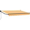 KGFHERENB Tenda da sole elettrica estensibile con motore e telecomando, tenda da sole con braccio articolato per terrazza e balcone, montaggio a parete, robusto poliestere 270 g/m², sabbia antracite