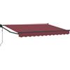 KGFHERENB Tenda da sole elettrica, 3,5 x 2 m, con braccio articolato, con motore e telecomando, colore bordeaux, antracite, da parete, in poliestere e alluminio, per terrazza, balcone e giardino