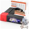 Vistroll Trappola per Topi Elettrica 2000V con 2 Scomparti per Esca, Trappola Elettrica per Piccoli Topi, Trappola per Topi da Interno con Indicatore LED, Riutilizzabile per Casa, Cucina e Garage (rosso)