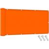 Bubmari Telo Ombreggiante Balcone Impermeabile | Tenda parasole per esterno, Protezione raggi UV, Oxford con rivestimento PU, Occhielli in metallo(Orange,50x150cm)