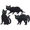 Tubayia 3 pezzi catarifrangenti occhi gatto figura deterrente uccelli giardino
