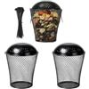 Generisch Compostiera per , contenitore per compost per , in ferro | Compostiera in ferro con 3 contenitori e coperchio, cestino per compost riutilizzabile per rifiuti da cucina, giardino