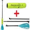 MOAI Set - pagaia MOAI in 3 sezioni in fibra di vetro + floater - barva: verde