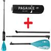 MOAI Set - pagaia MOAI in 3 sezioni in fibra di vetro + floater - barva: nero