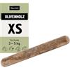 Chewies - Osso per cani in legno d'ulivo, 100% naturale, giocattolo da masticare per cani fino a 5 kg, misura XS